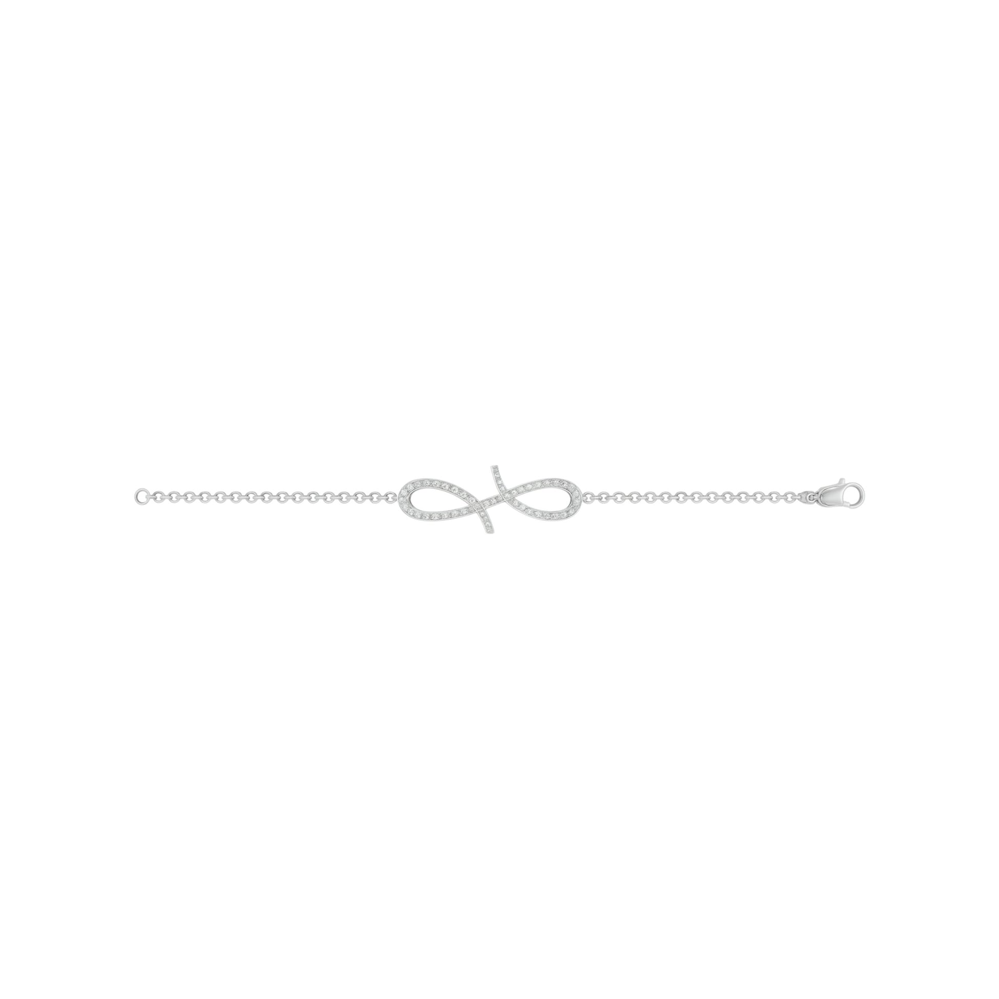 Silver chain necklace on a white background
