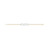 Gold chain with a fish-shaped clasp on a white background