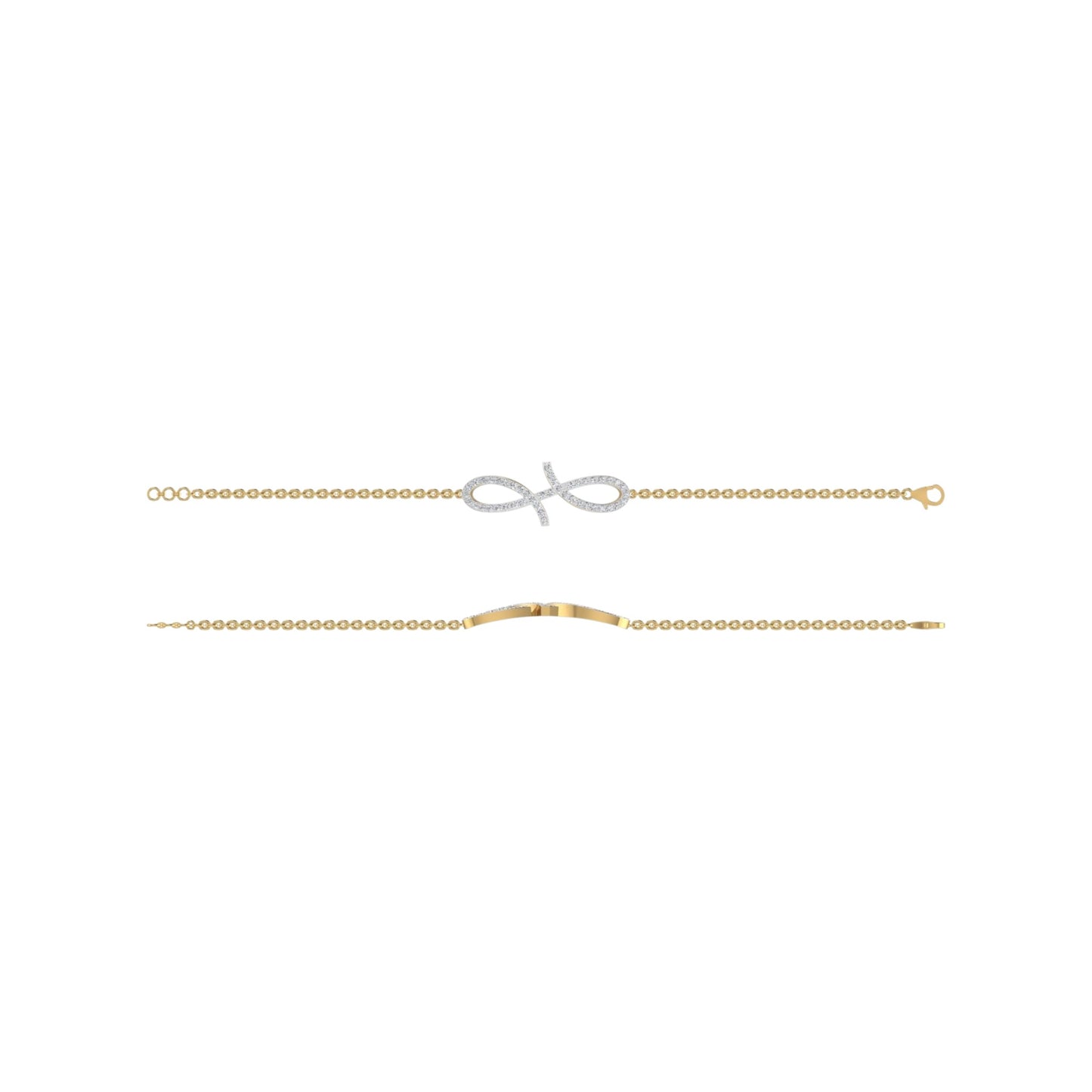 Gold chain on a white background