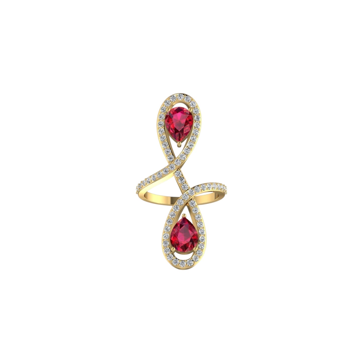 Oiza Infinie Colored Diamond Ring in 18K Gold