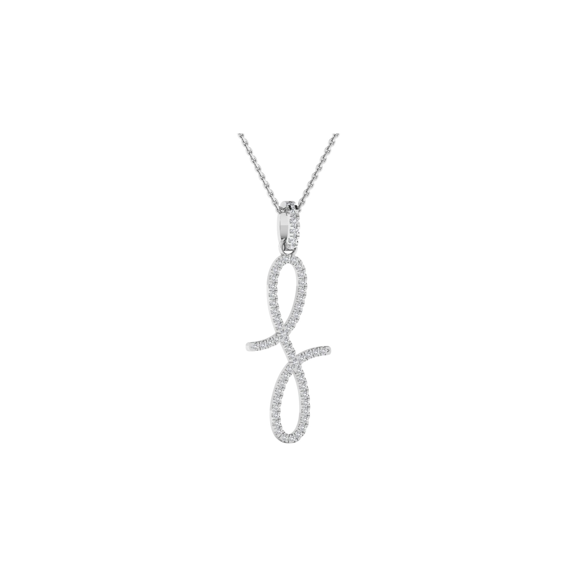 Silver necklace with a unique pendant on a white background