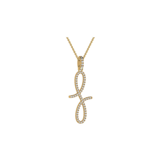 Gold necklace with a unique pendant on a white background