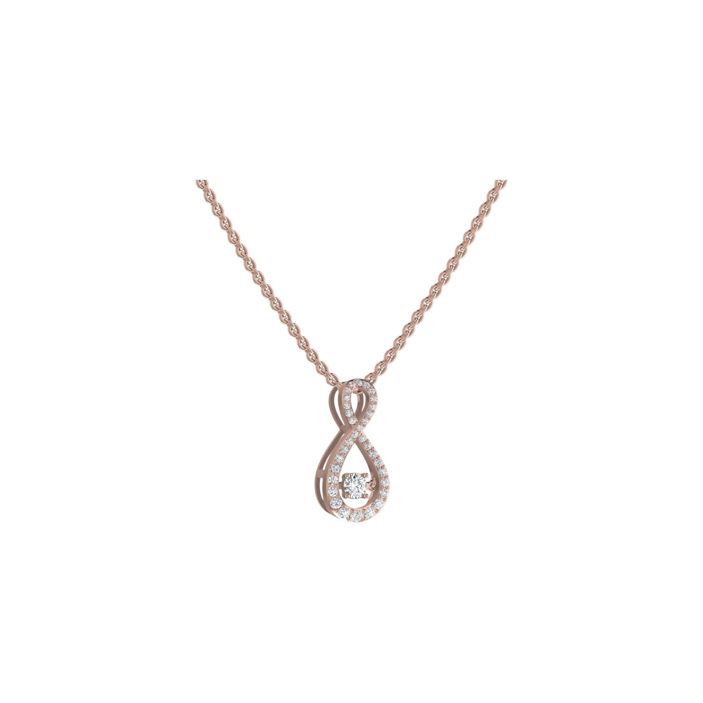 Oiza Twinkle Infinie Pendant Necklace in 18K Gold