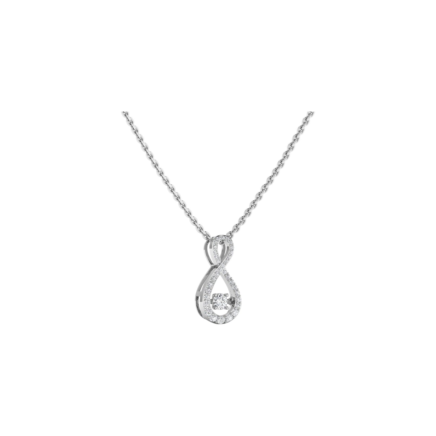 Oiza Twinkle Infinie Pendant Necklace in 18K Gold