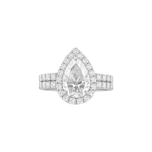 Ola Pear Cut Moissanite Bride Set in 925 Sterling Silver