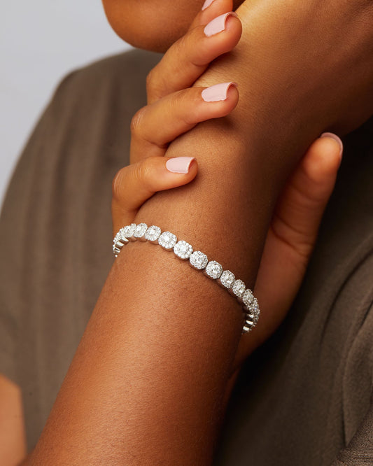 Ola iced out Moissanite Tennis Bracelet