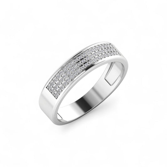 Omoni Pave Natural Diamond Band in 18K Gold
