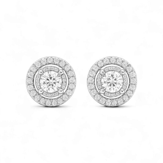 Orbit Diamond Stud Earrings in 18K Gold