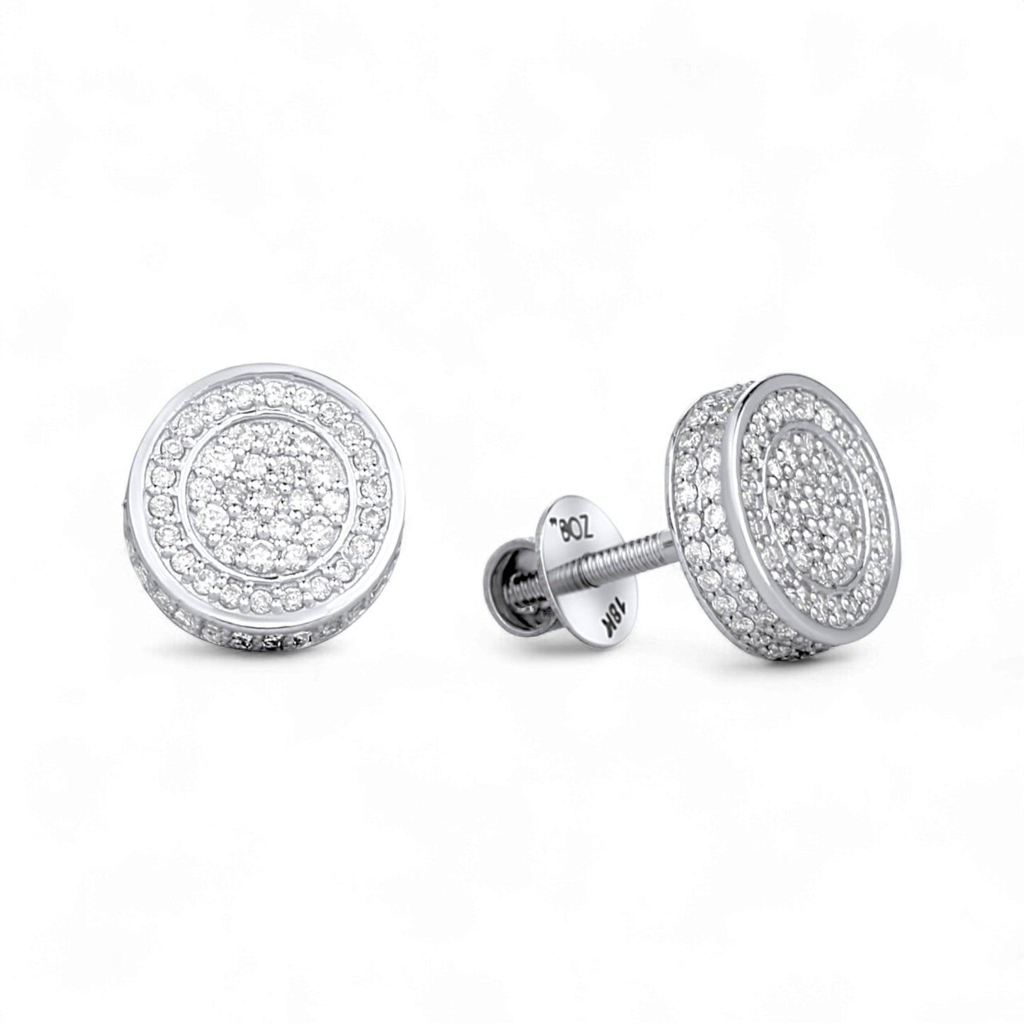 Leon Diamond Stud Earrings in 18K Gold