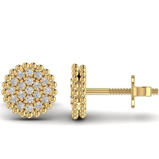 Ava Mini Natural Diamond Studs in 18K Gold