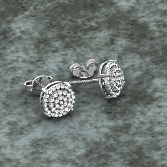 Everyday Diamond Cluster Studs in 18K Gold