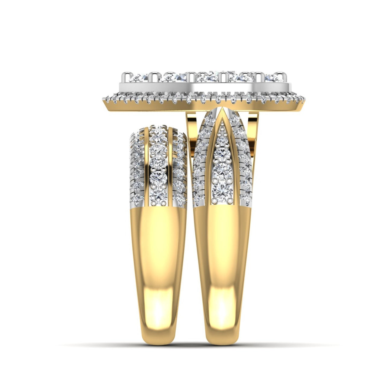 Amanda Pear Cut Diamond Bridal Set in 18K Gold