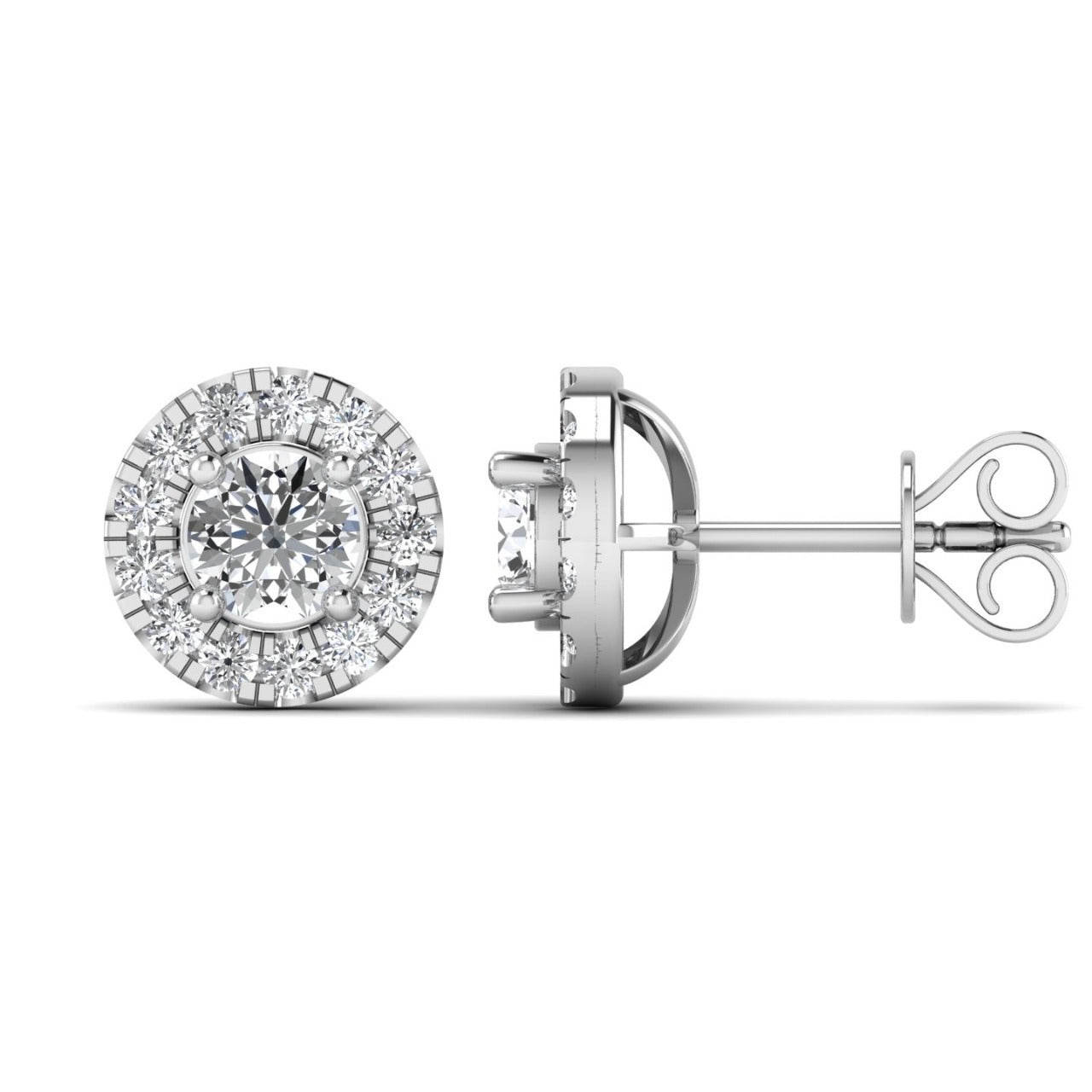 Tania Natural Diamond Stud Earrings in 18K Gold