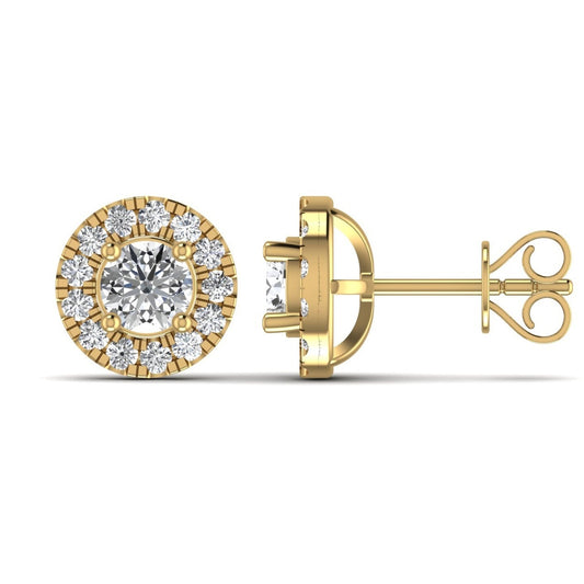 Tania Natural Diamond Stud Earrings in 18K Gold