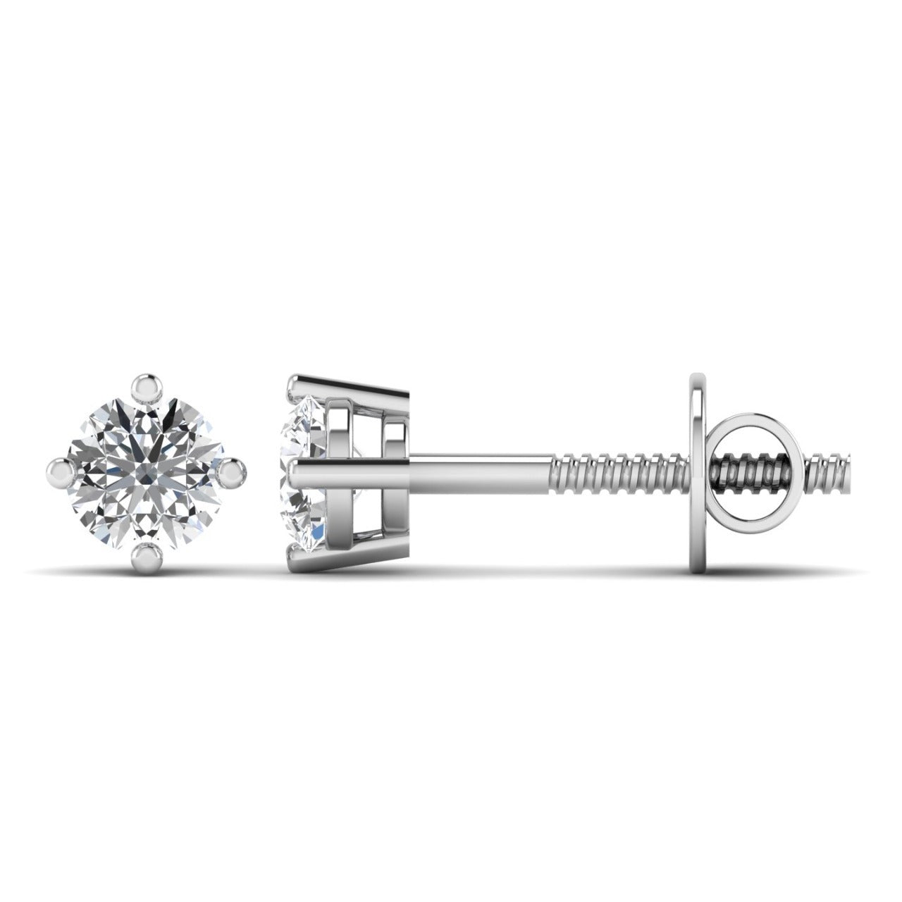 Moissanite Studs in 18K Gold