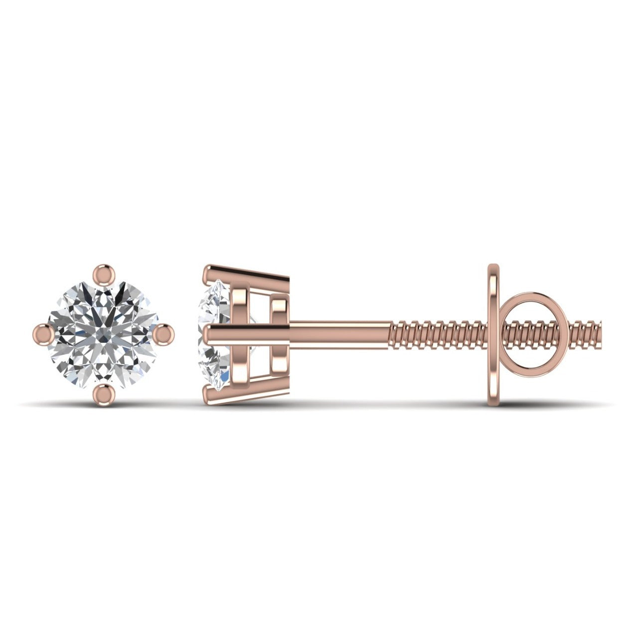 Moissanite Studs in 18K Gold
