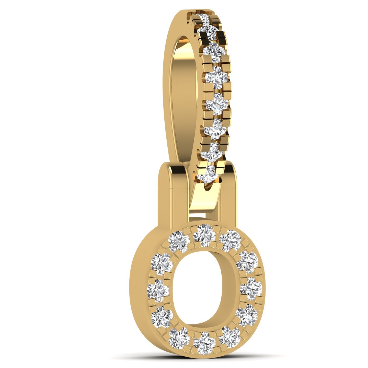 Bibi 0.11ct Initial Diamond Pendant in 18K Gold