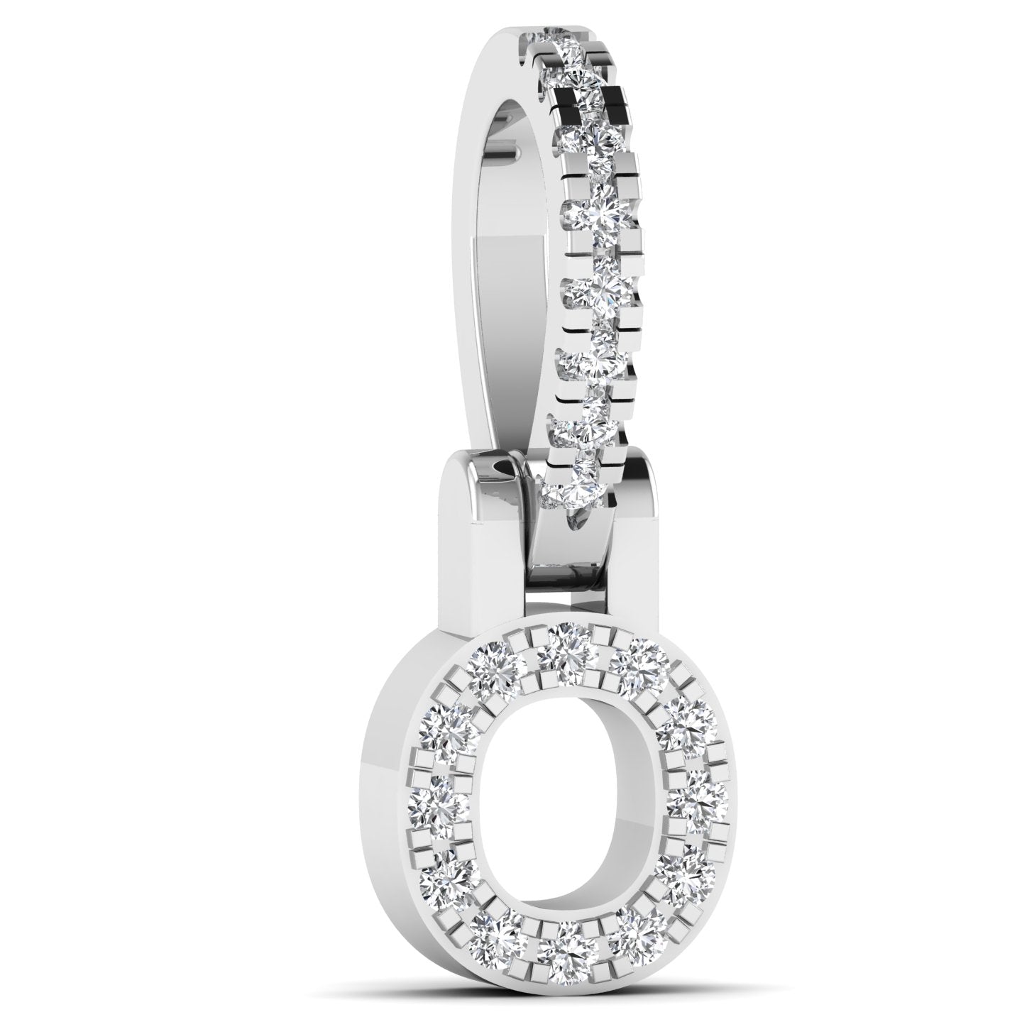 Bibi 0.11ct Initial Diamond Pendant in 18K Gold