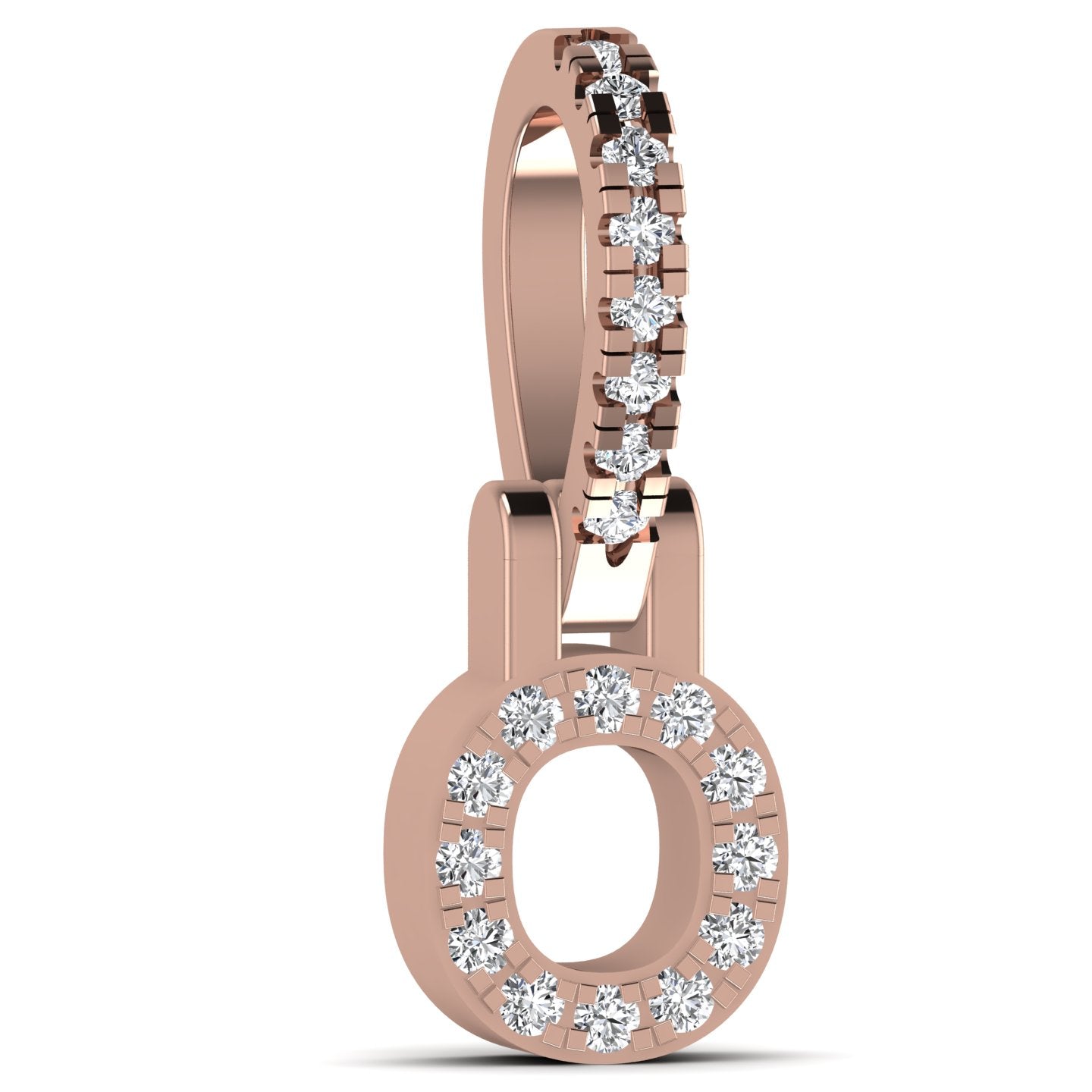 Bibi 0.11ct Initial Diamond Pendant in 18K Gold