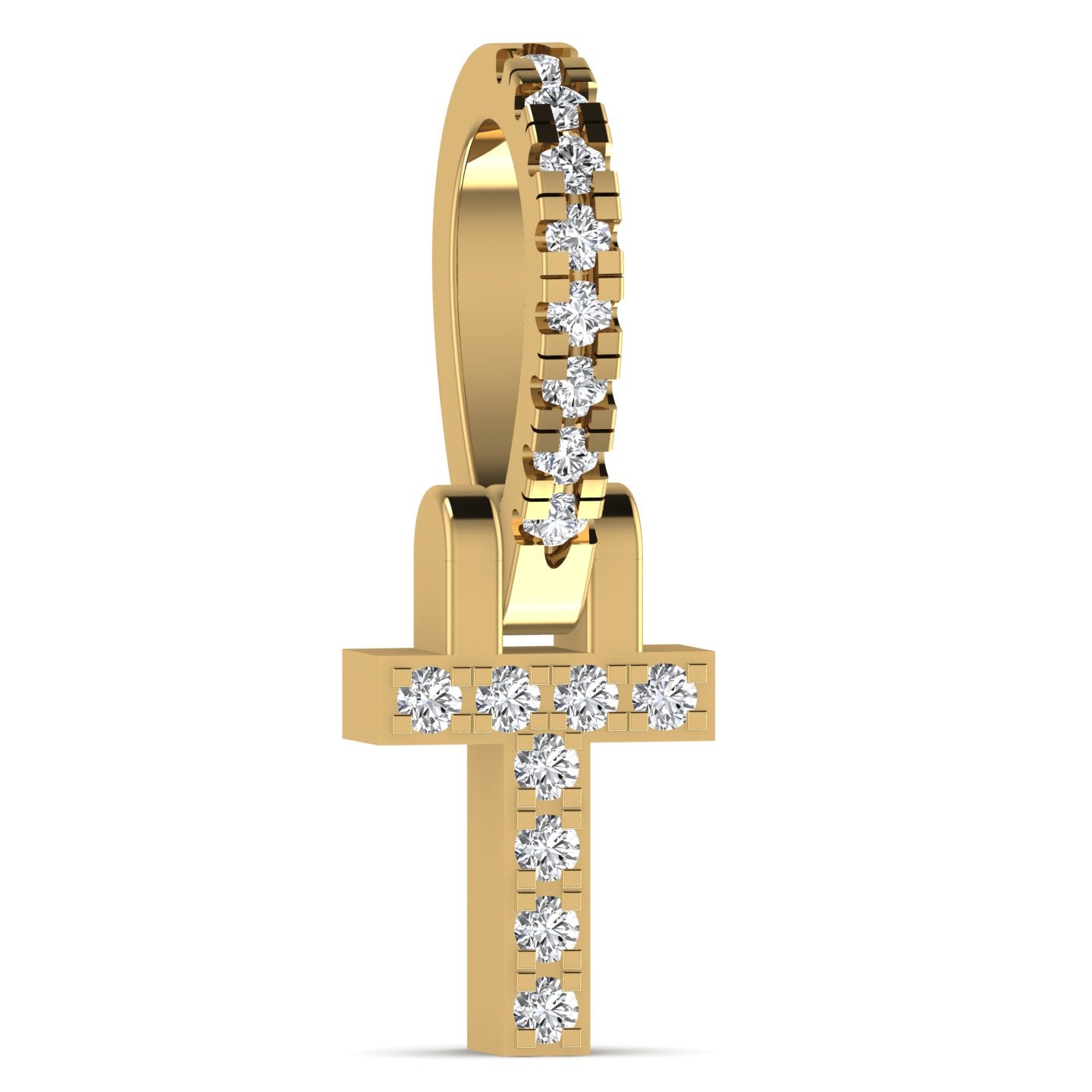 Bibi 0.11ct Initial Diamond Pendant in 18K Gold