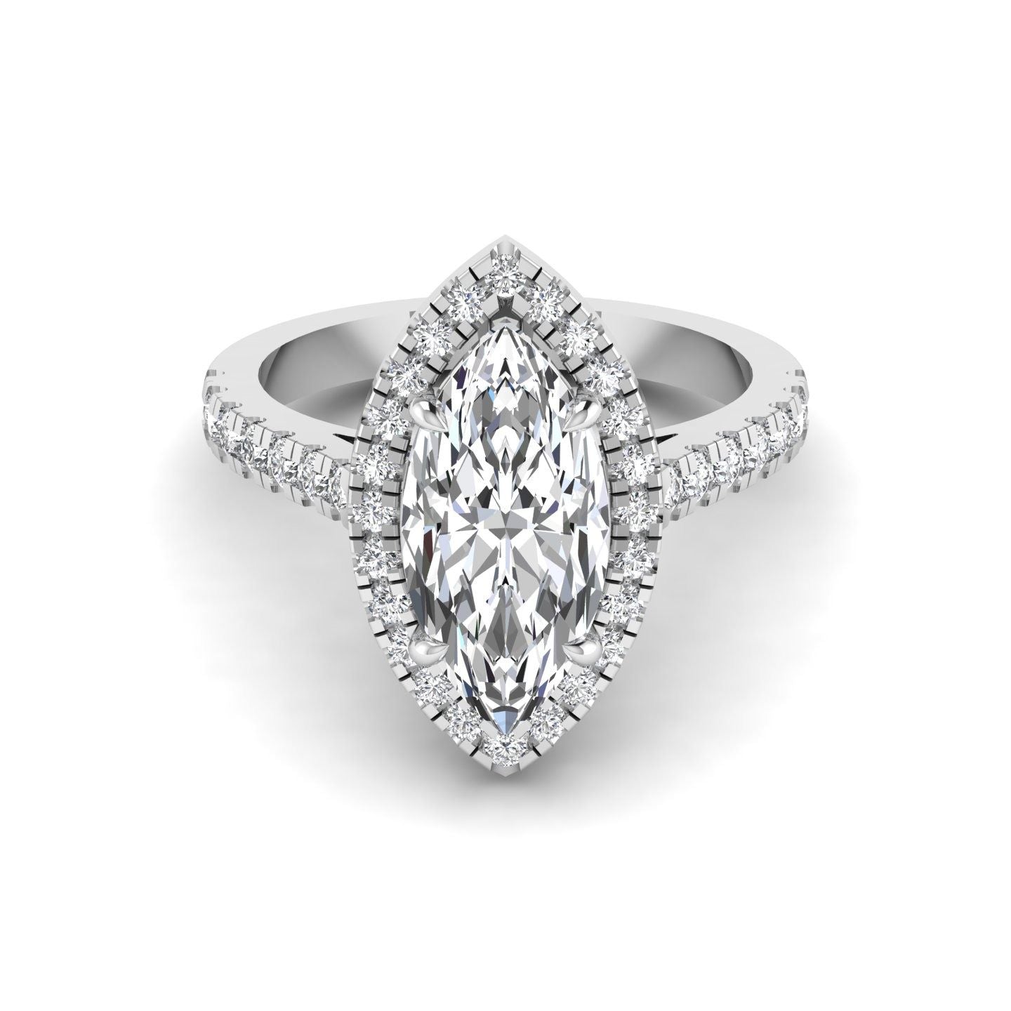 Jackie Marquise Cut Diamond Ring in 18K Gold