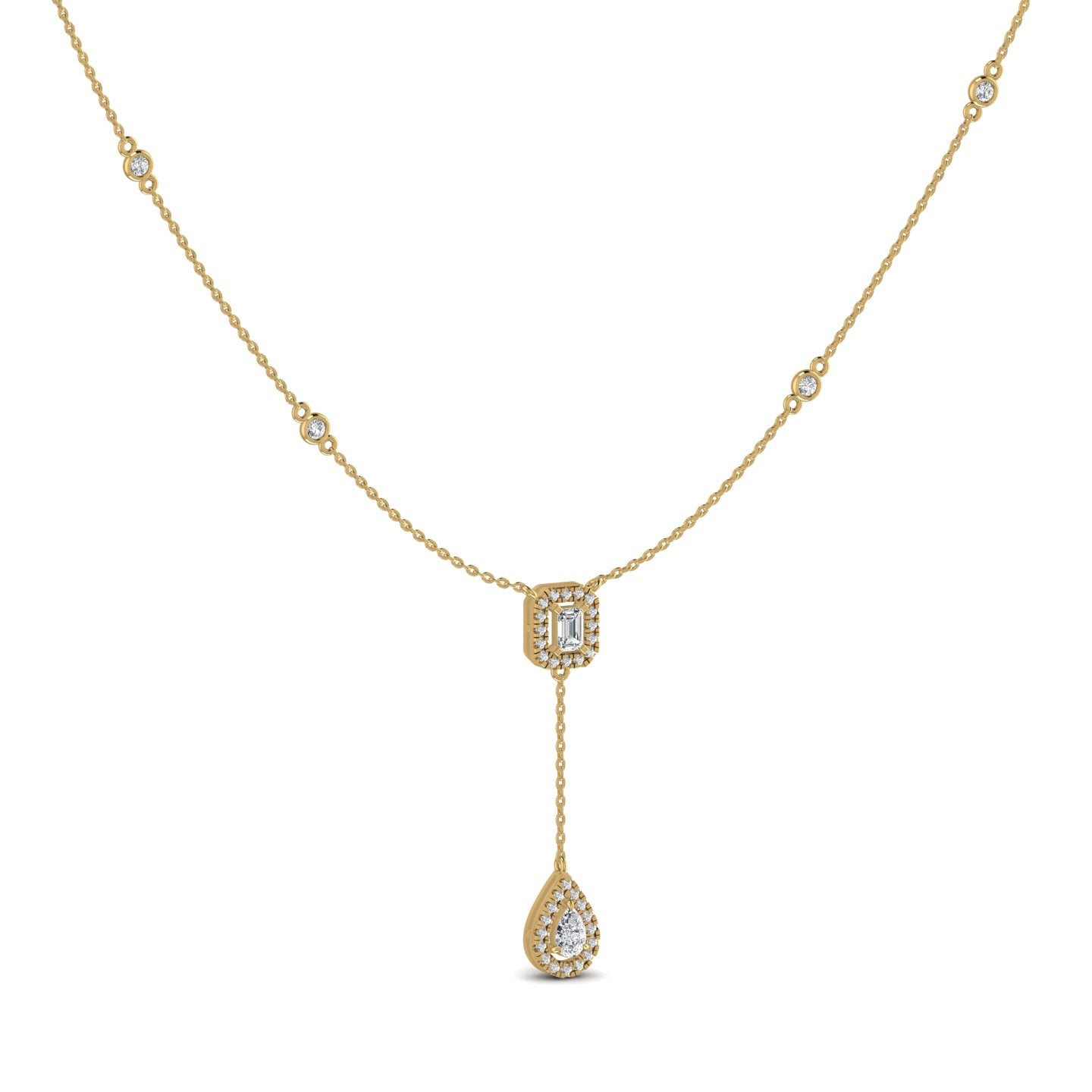 Constance 1.5mm Drop Diamond Necklace in 18K Gold