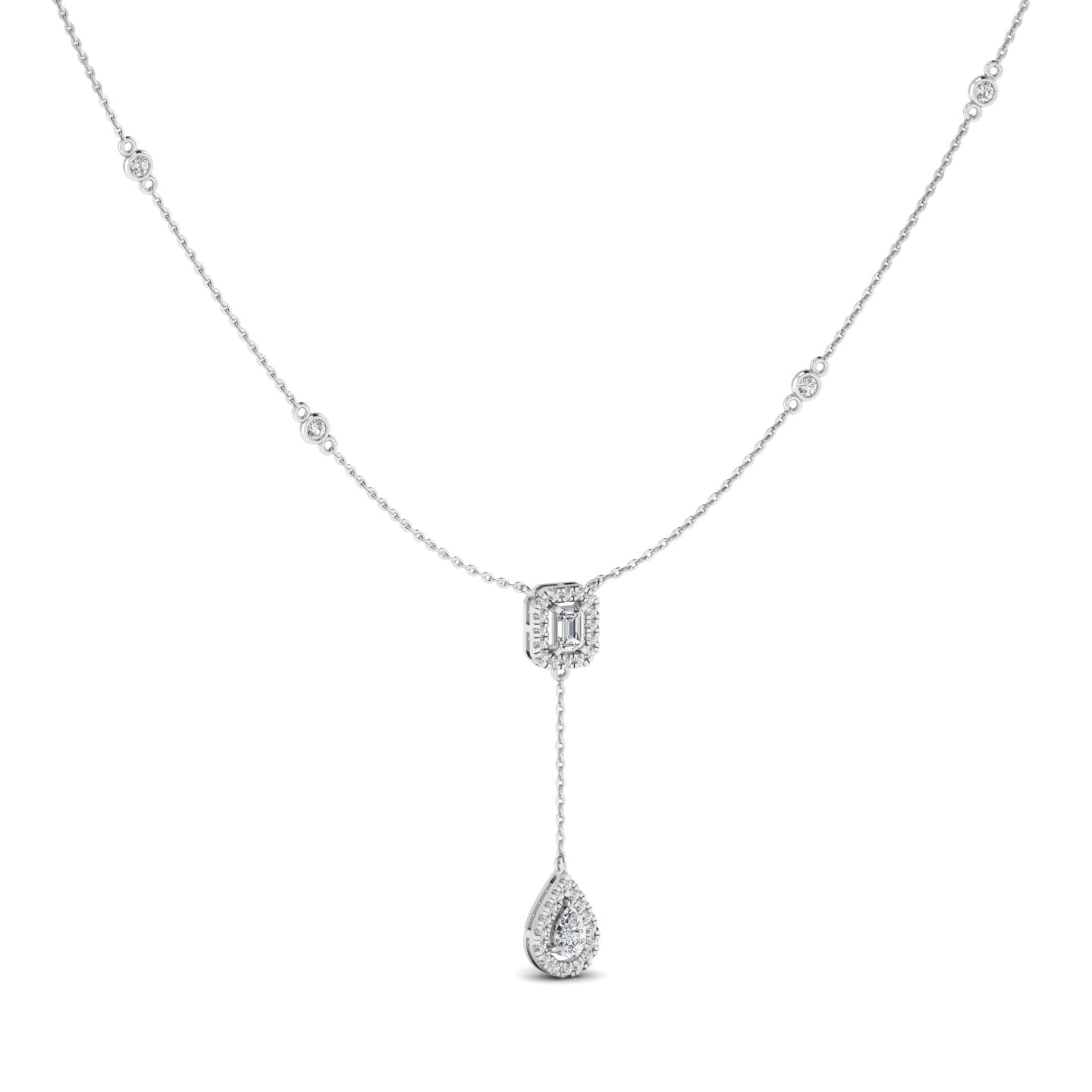 Constance 1.5mm Drop Diamond Necklace in 18K Gold