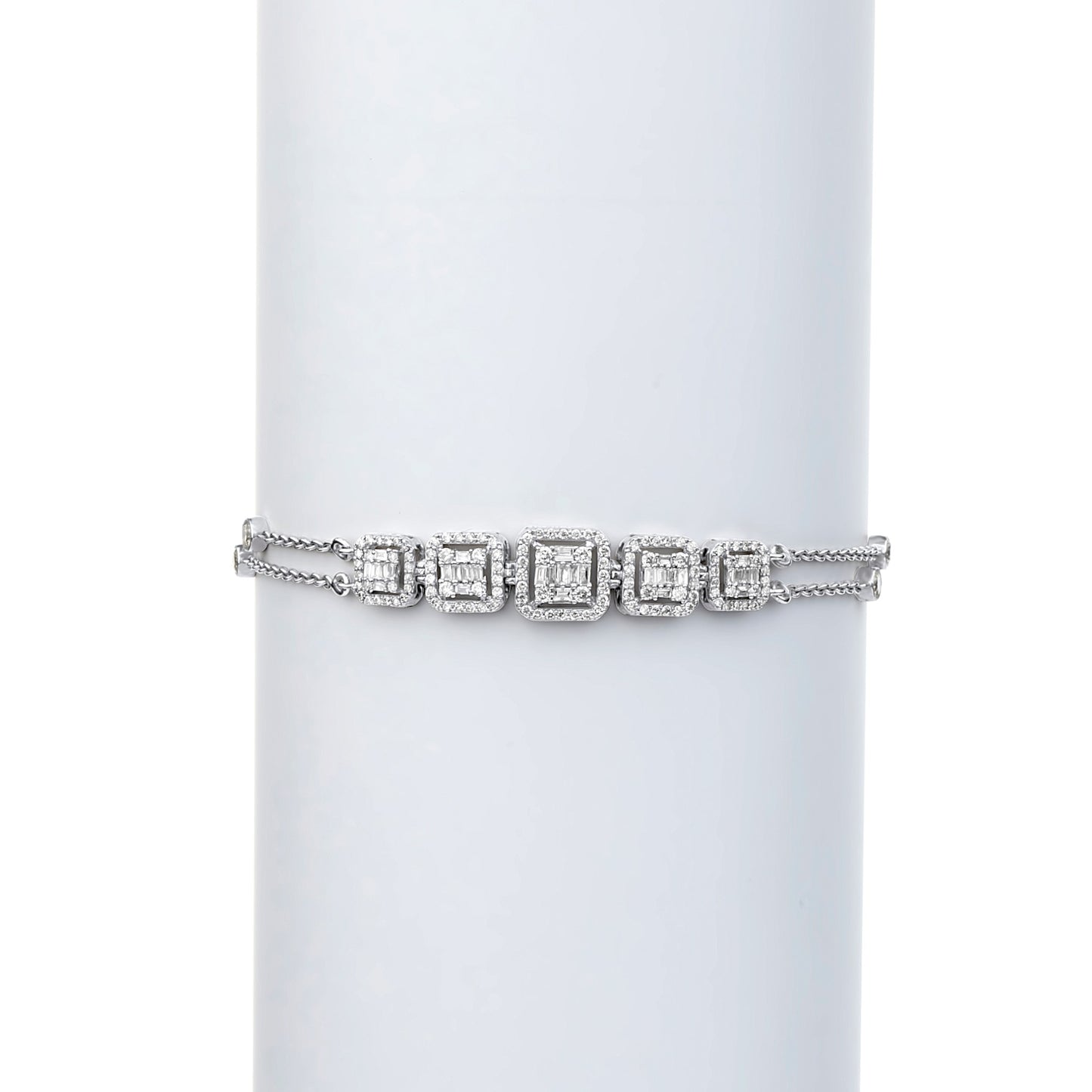 Paris Natural Diamond Tennis Bracelet in 18KT Gold