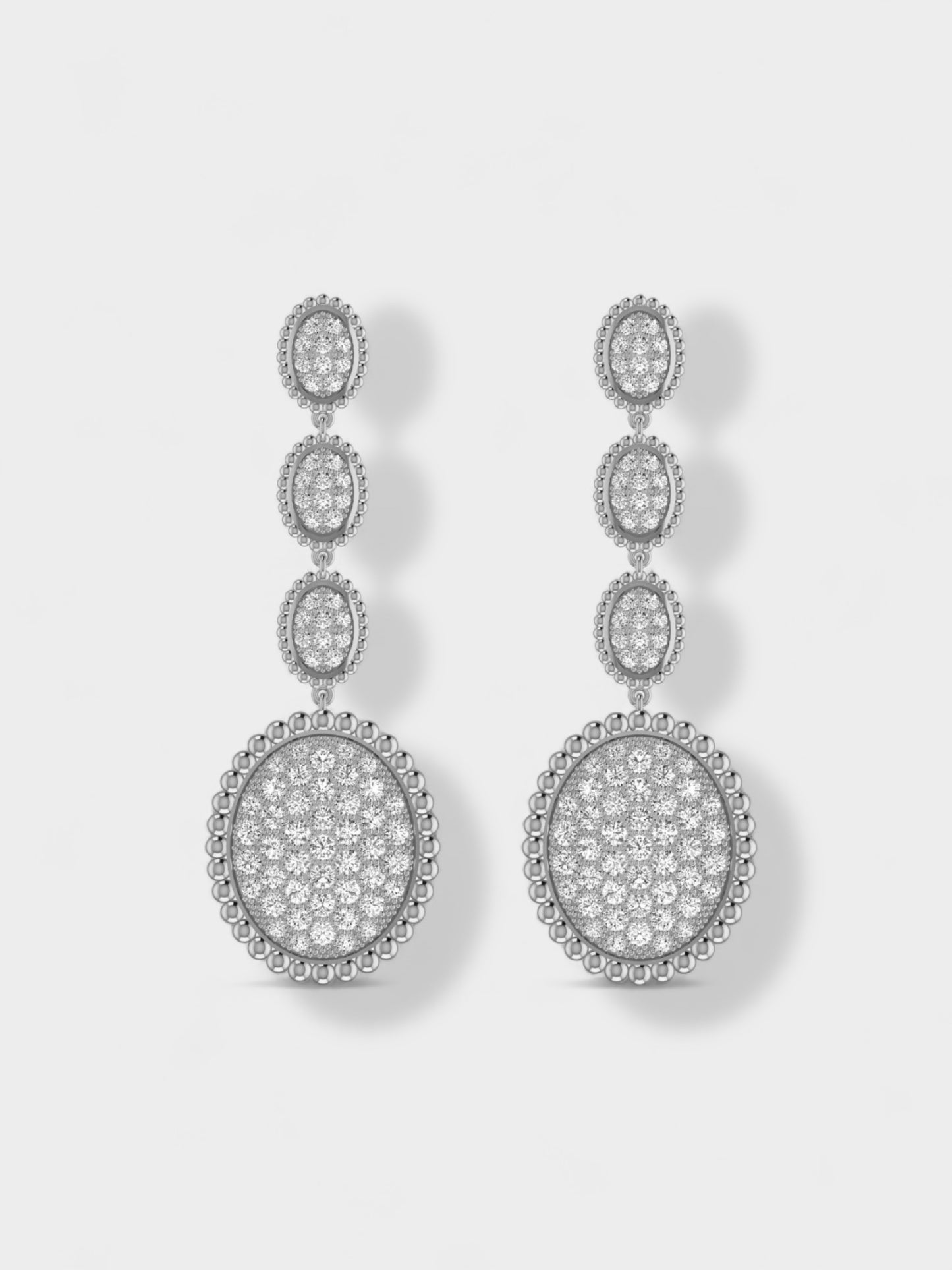 Tear Drop Moissanite Earrings in 925 Sterling silver