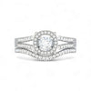 Diamond ring with a white background