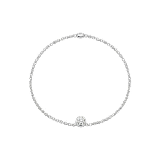 Solitaire Diamond Ball Bracelet in 18KT Gold