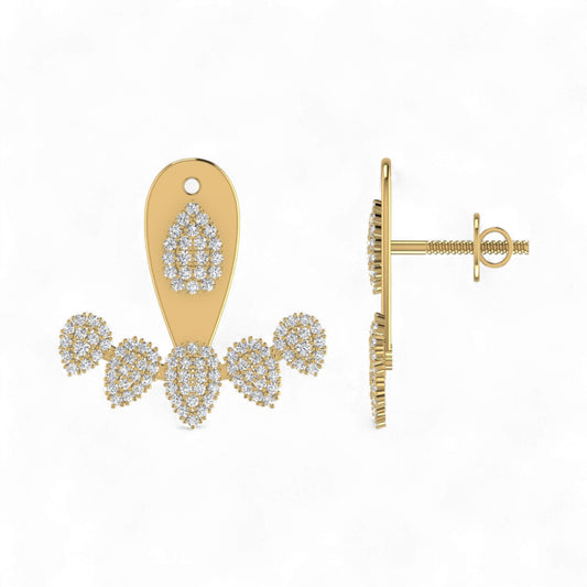 Azure Diamond Studs in 18K Gold