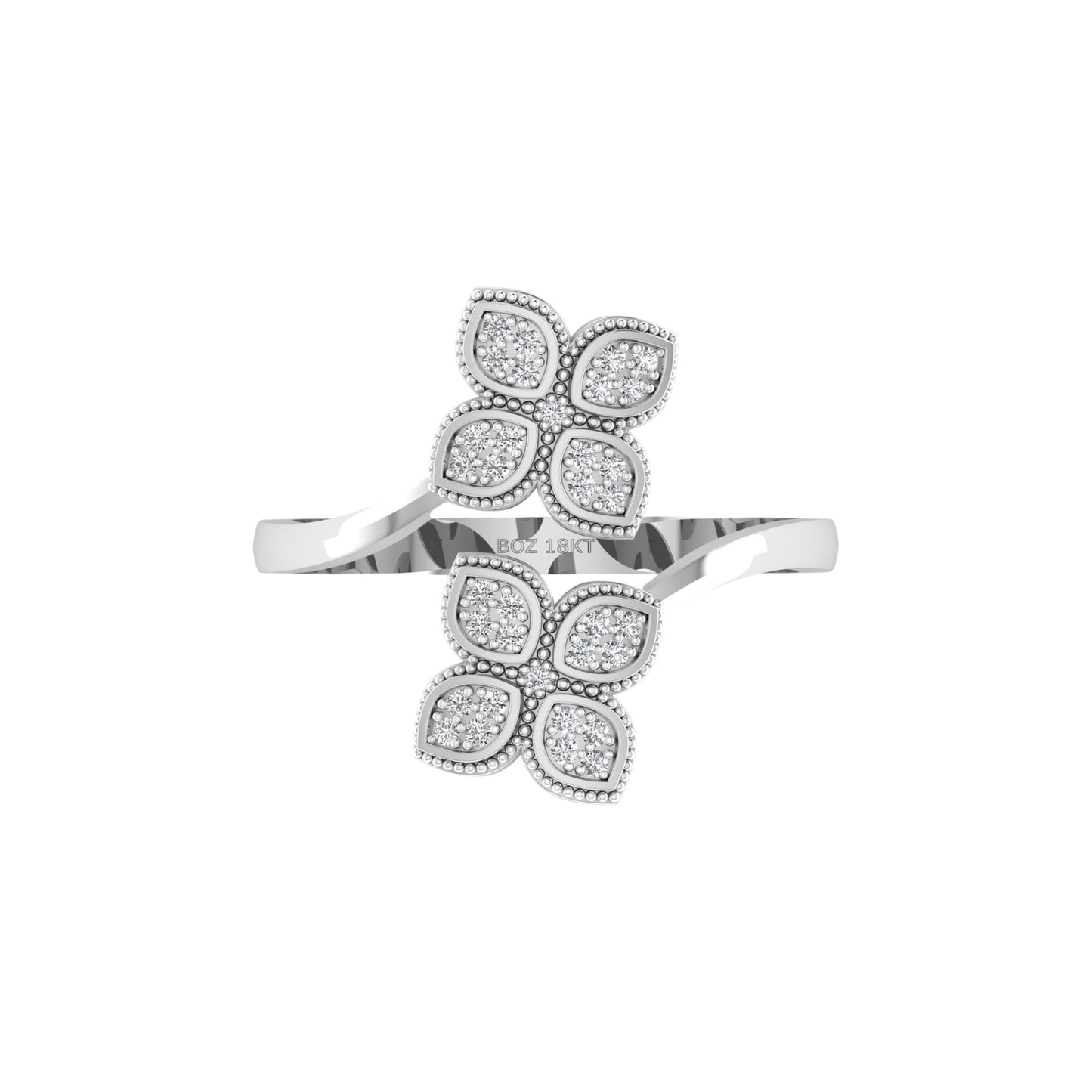 Nora Cuff Natural Diamond Ring in 18K Gold