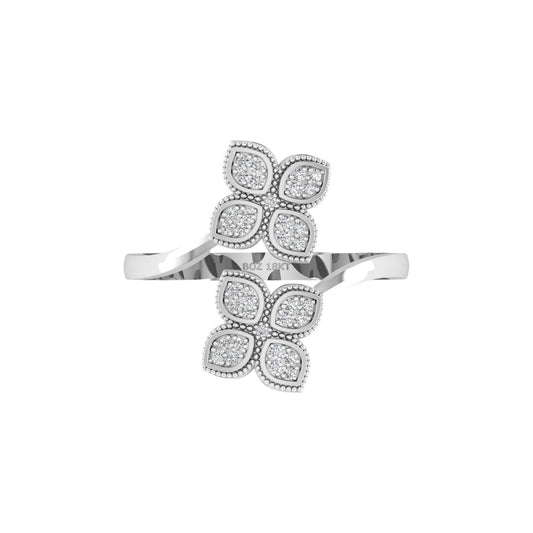 Nora Cuff Natural Diamond Ring in 18K Gold