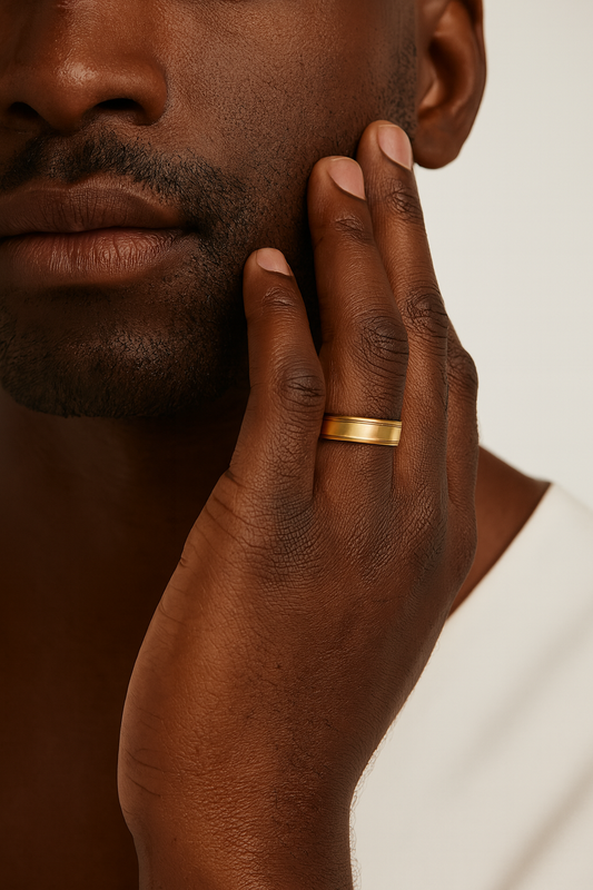 Titanium Gold-Tone Band