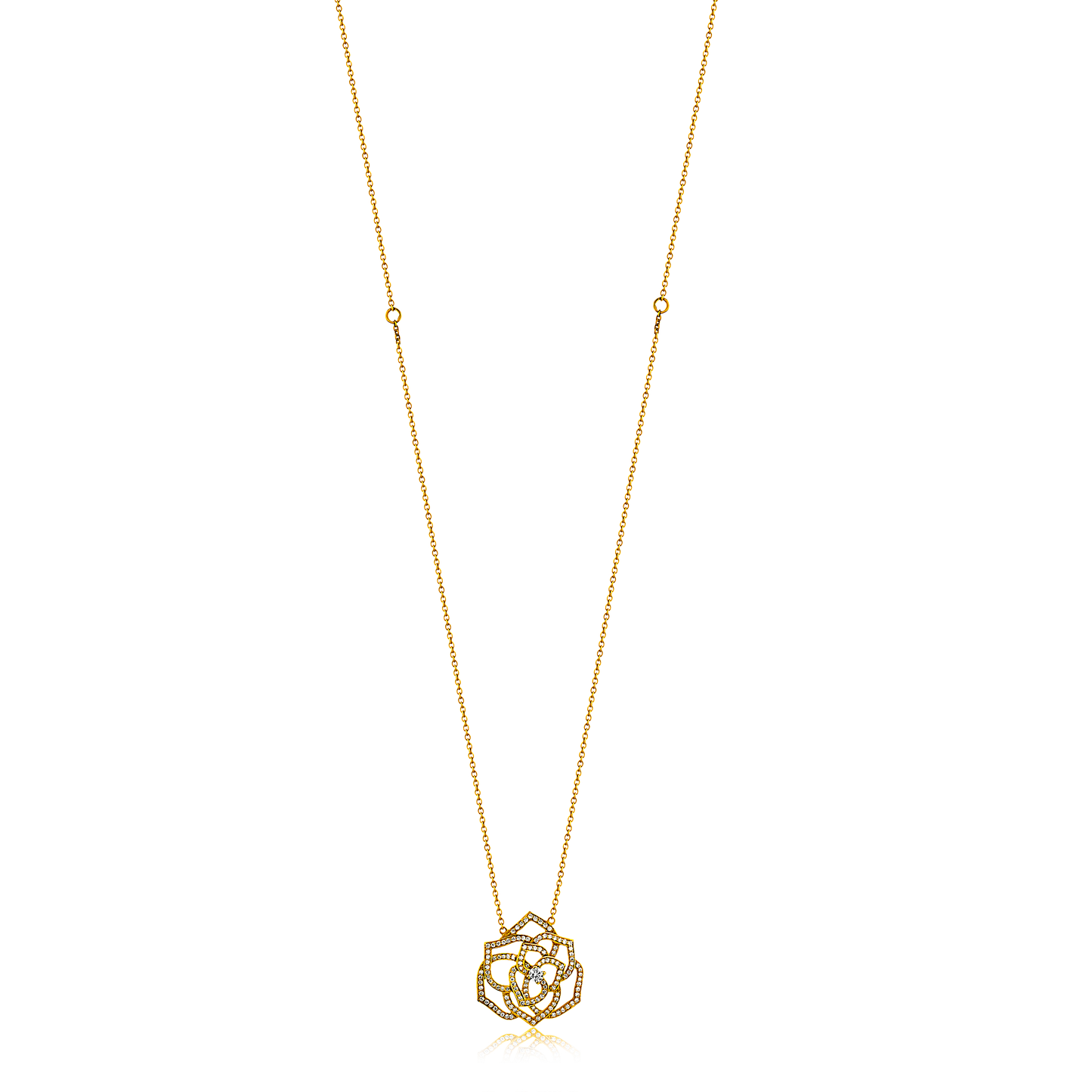 Maureen Floral Diamond Necklace in 18K Gold