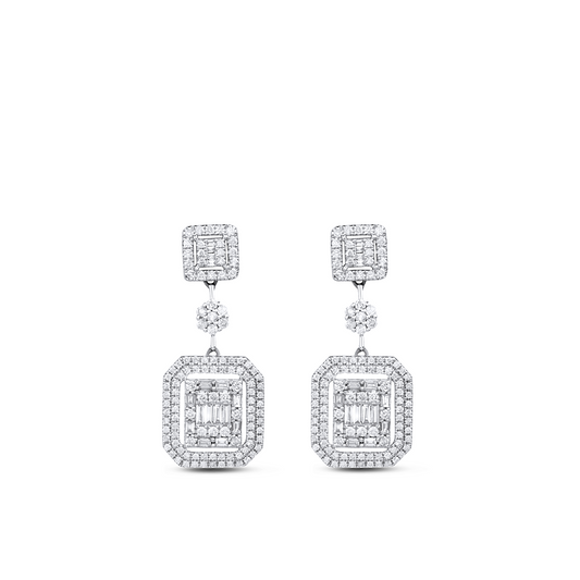 Tiffany Anniversary Natural Diamond Drop Earrings in 18k Gold