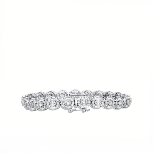 Oval Baguette Bracelet in 18 Karat Gold