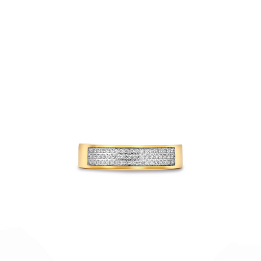 Nnamdi Pave Natural Diamond Band in 10K Gold
