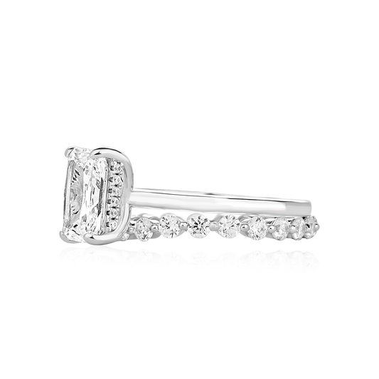 Celine Radiant Cut CZ Bride Set in 925 Sterling Silver