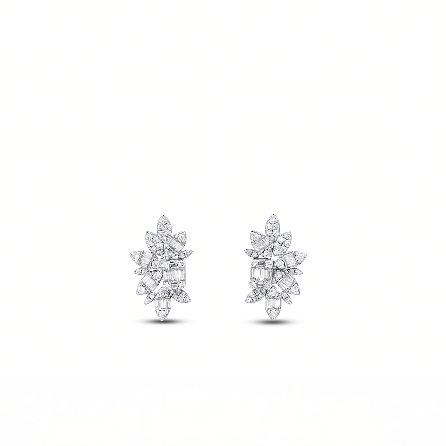 Lyra Diamond Studs in 18k Gold