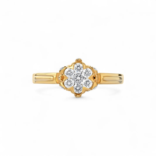Queeneth Diamond Engagement Ring in 18K Gold