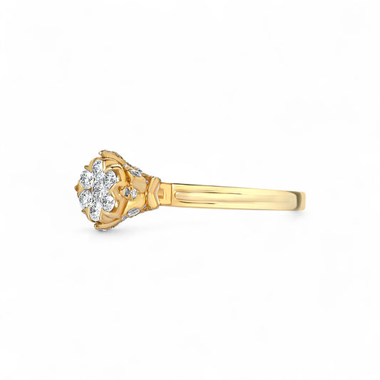 Queeneth Diamond Engagement Ring in 18K Gold
