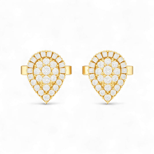 Velar Diamond Stud Earrings in 18K Gold