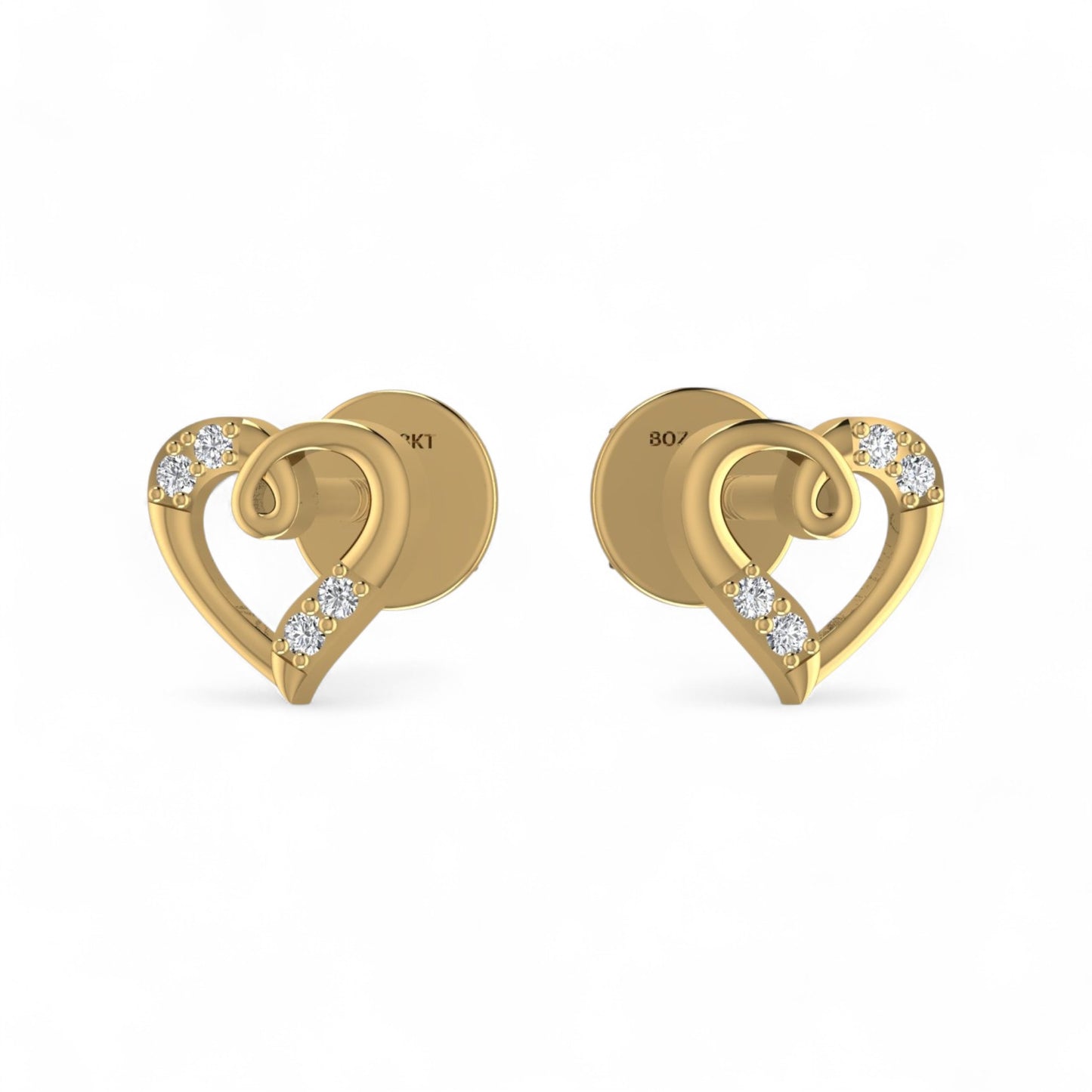 Vivra Natural Diamond Earrings in 18K Gold