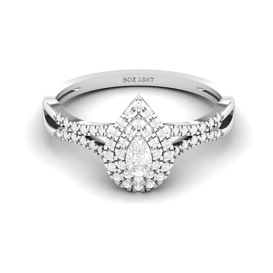 Natalie Pear Natural Diamond Engagement Ring