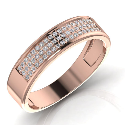 Nnamdi Pave Natural Diamond Band in 10K Gold