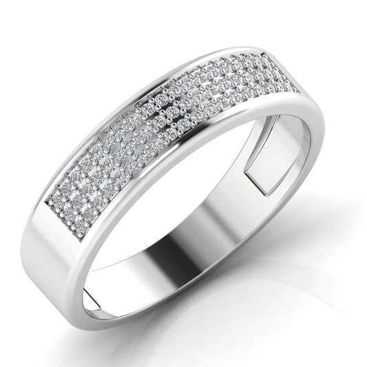 Nnamdi Pave Natural Diamond Band in 10K Gold
