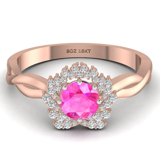 BOZ Forever Natural Diamond Gemstone Engagement Ring