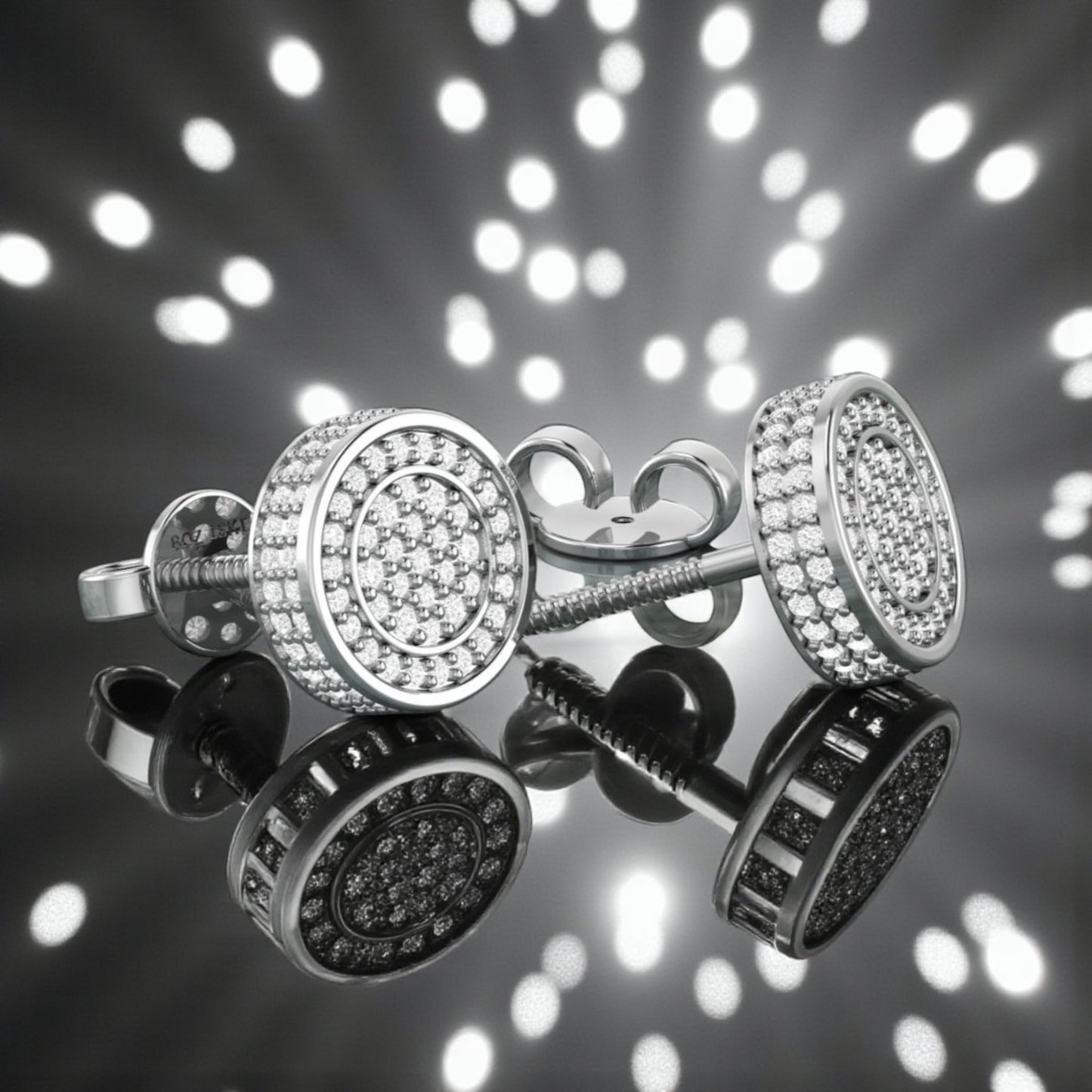 Leon Diamond Stud Earrings in 18K Gold